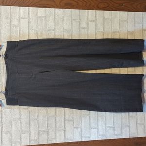Lane Bryant Dark Gray Pinstripe Straight Leg Dress Pant